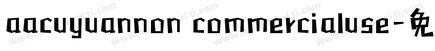 aacuyuannon commercialuse字体转换